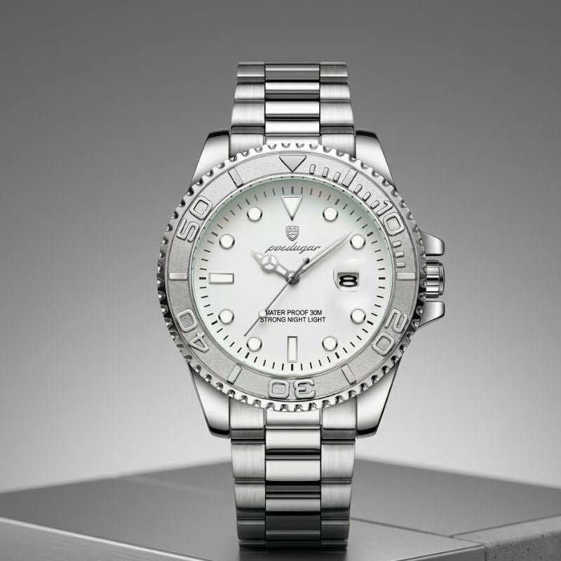 Poedagar Submariner Silver White