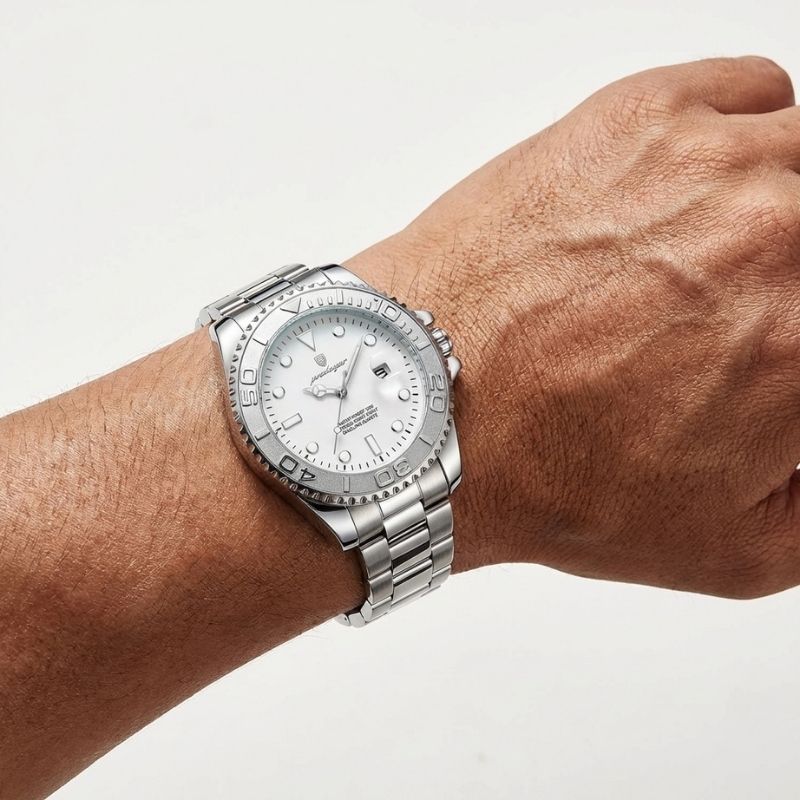 Poedagar Submariner Silver White