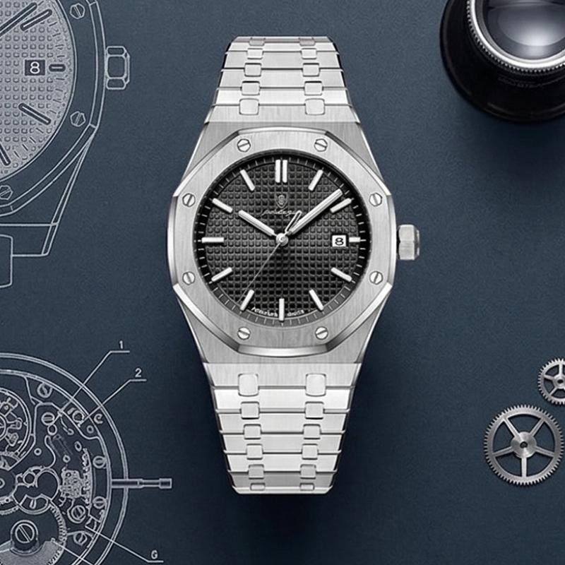 Poedagar Deluxe Octagon Silver Black