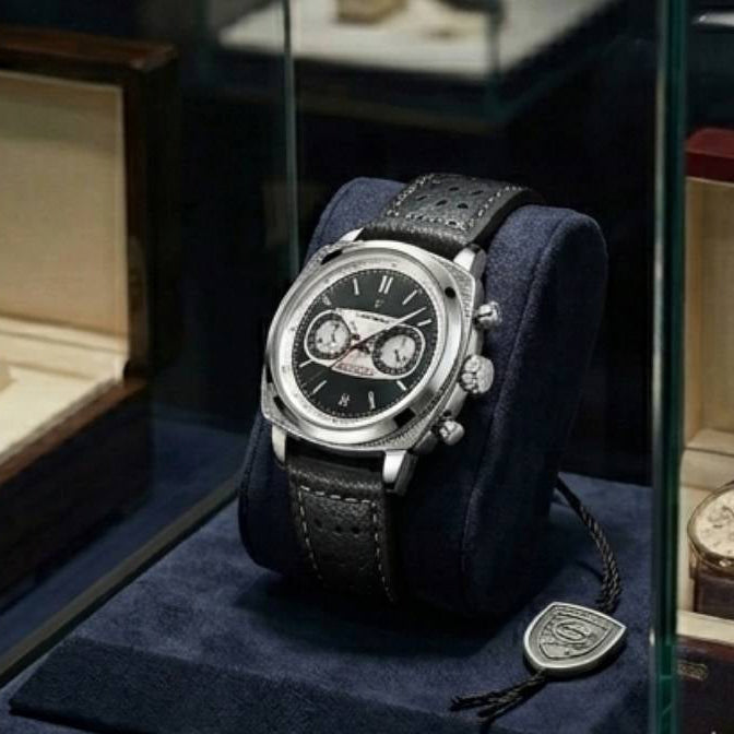 Poedagar Dominium Chrono Silver Black