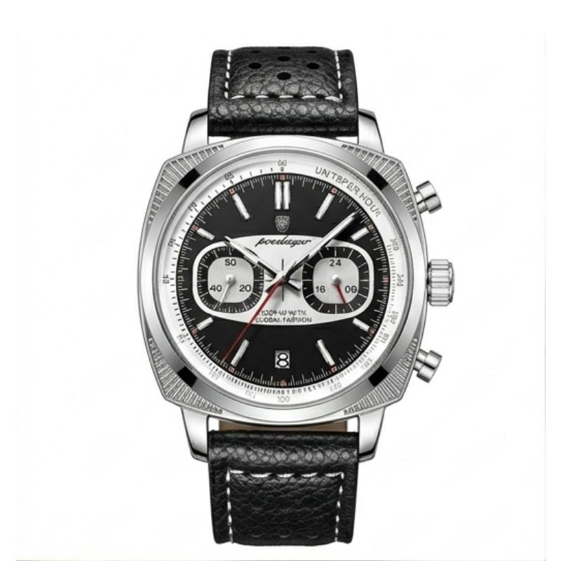 Poedagar Dominium Chrono Silver Black