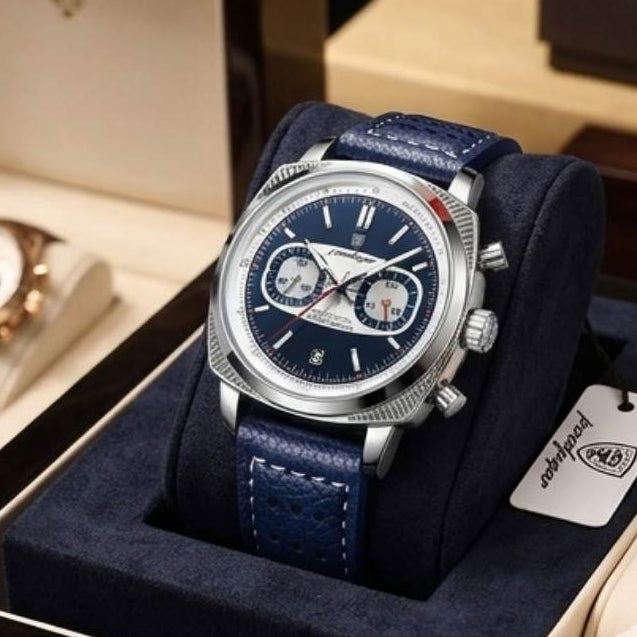 Poedagar Dominium Chrono Silver Blue