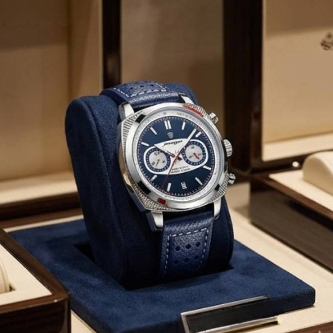 Poedagar Dominium Chrono Silver Blue