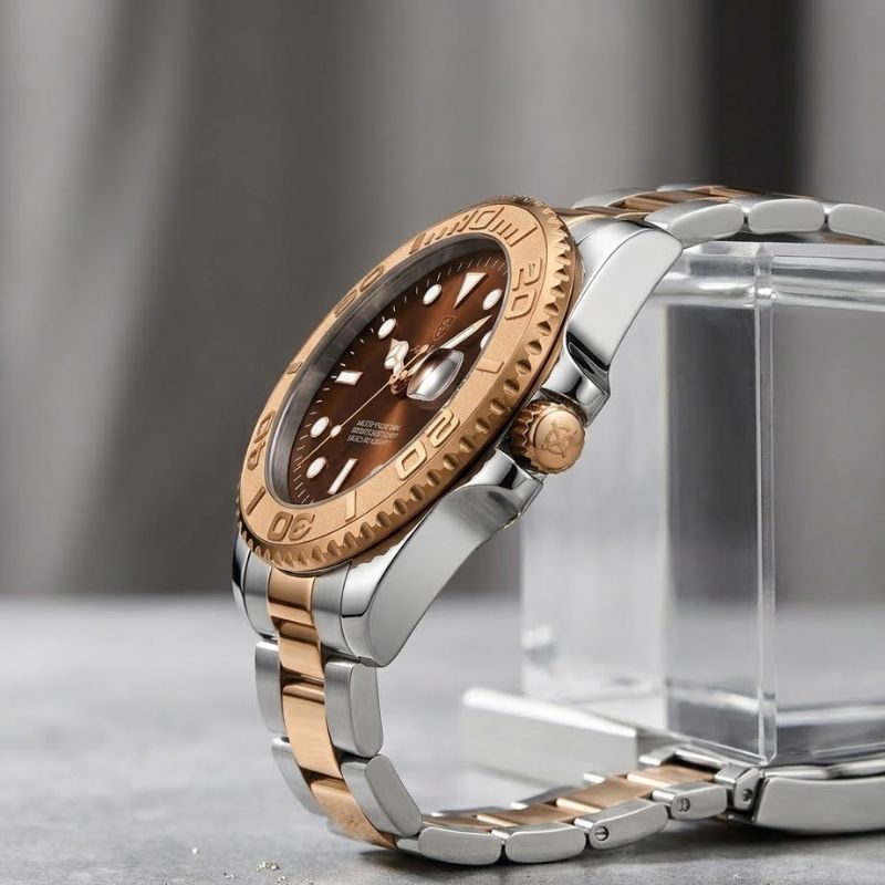 Poedagar Submariner Rose Gold Brown