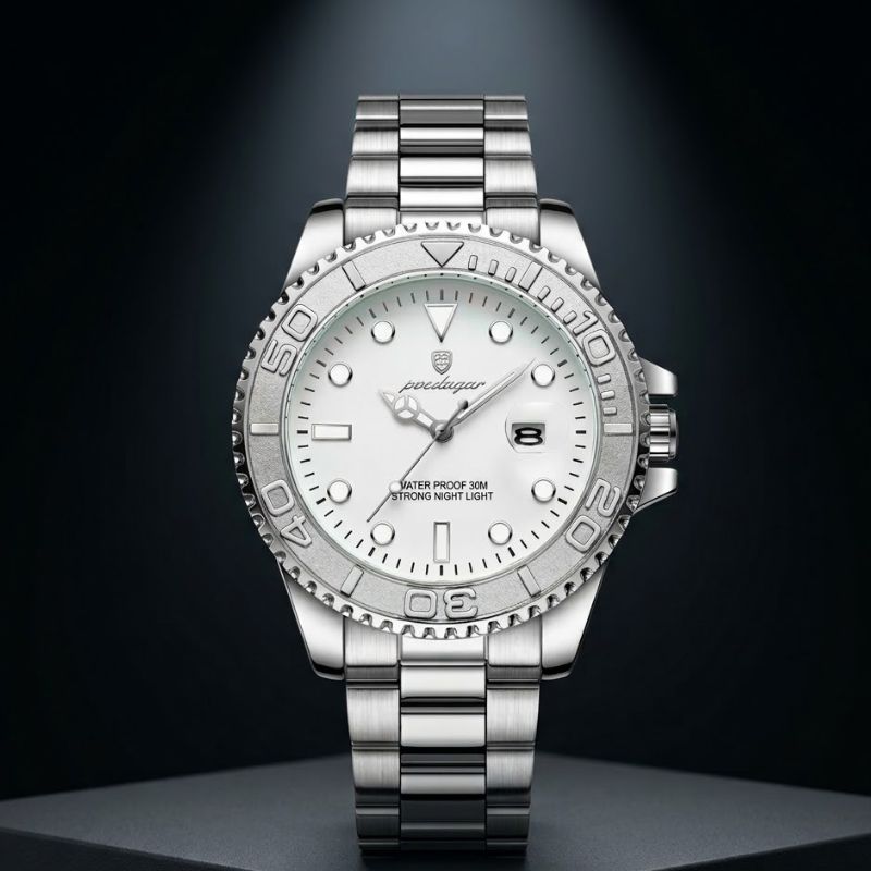 Poedagar Submariner Silver White
