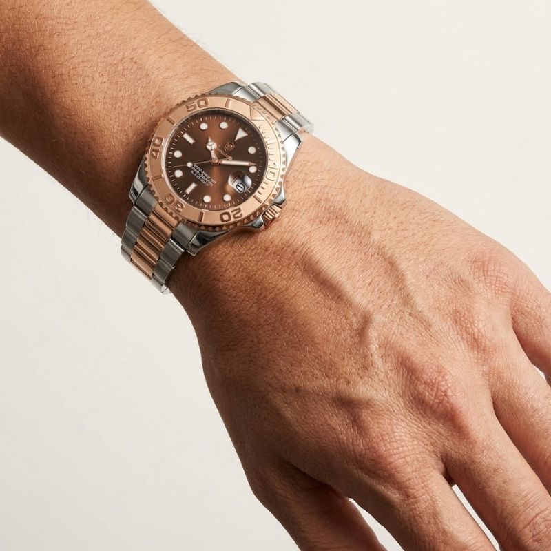Poedagar Submariner Rose Gold Brown
