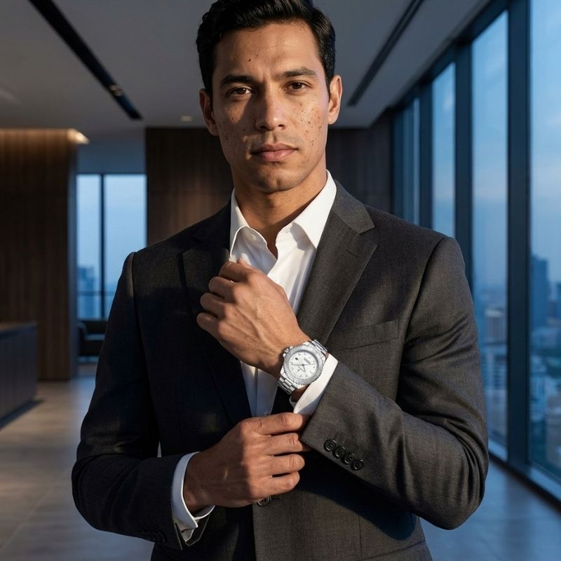 Poedagar Submariner Silver White