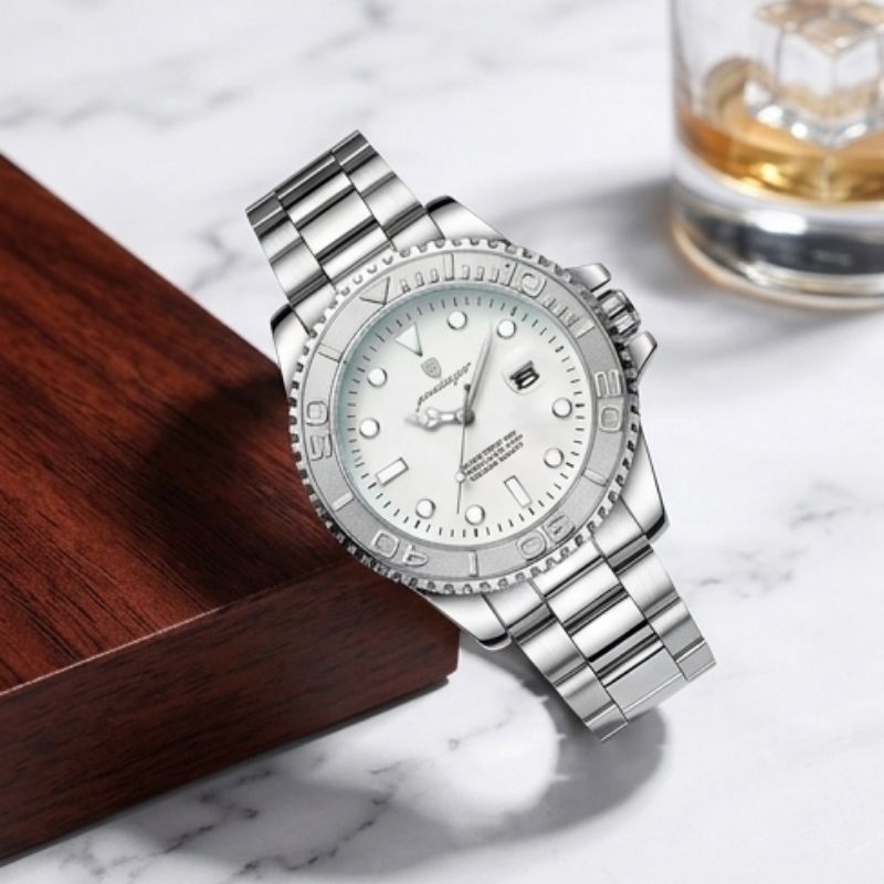 Poedagar Submariner Silver White