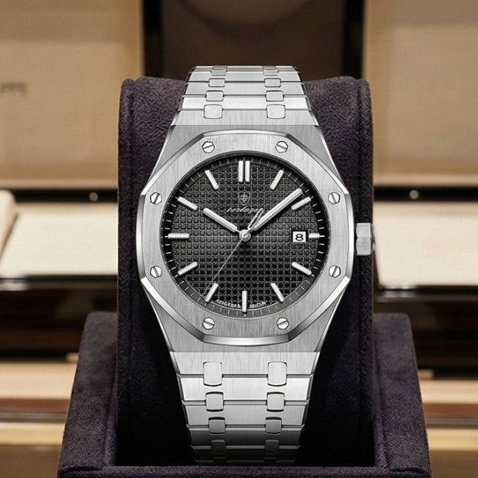 Poedagar Deluxe Octagon Silver Black
