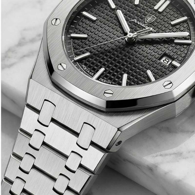 Poedagar Deluxe Octagon Silver Black