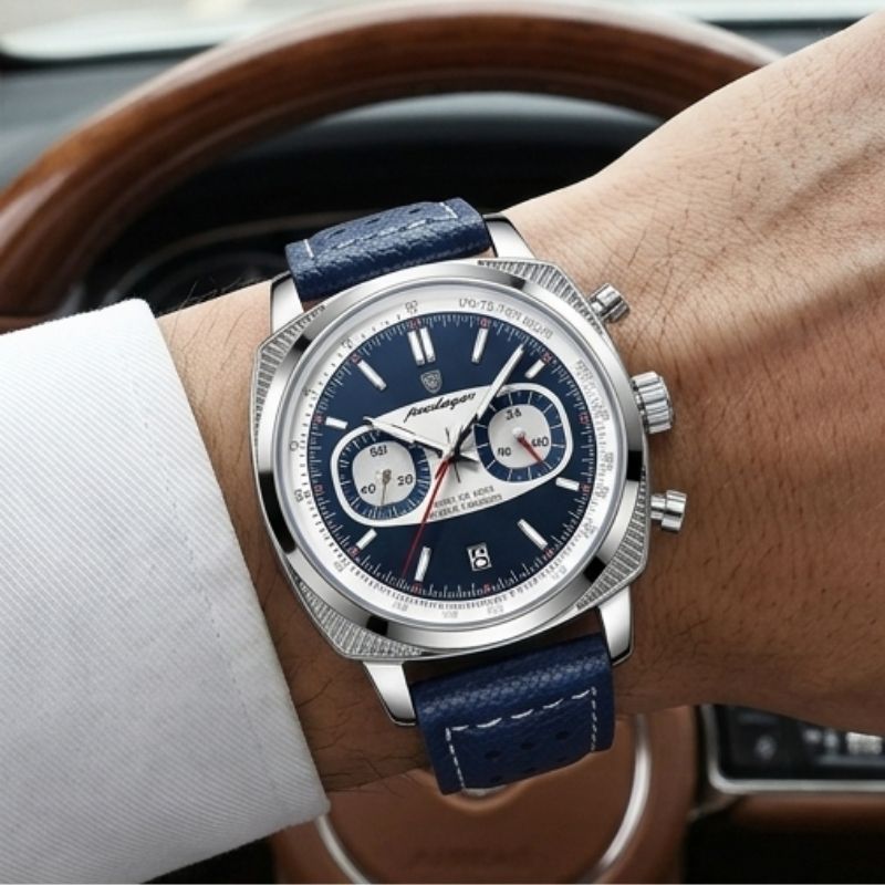 Poedagar Dominium Chrono Silver Blue