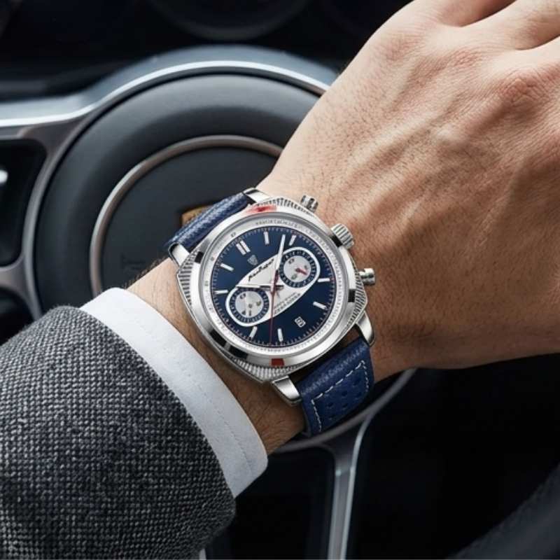 Poedagar Dominium Chrono Silver Blue