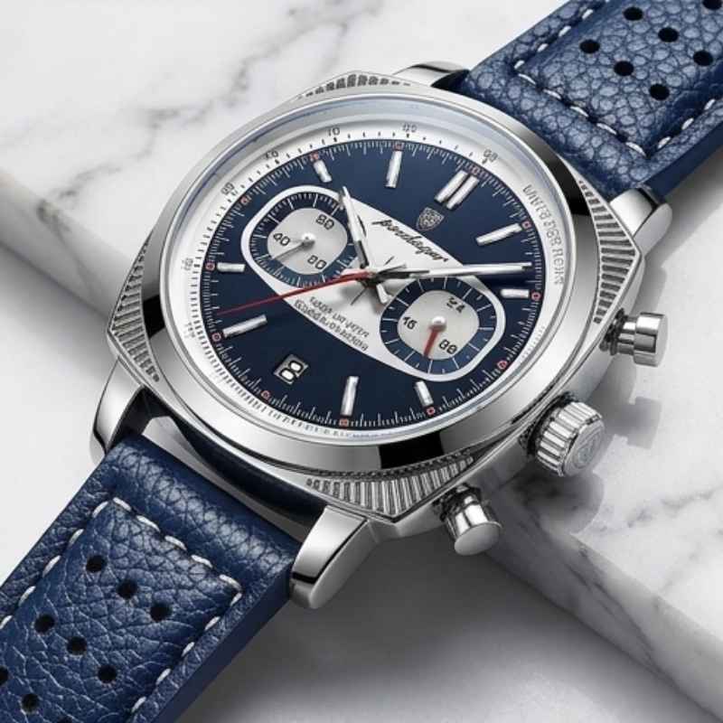 Poedagar Dominium Chrono Silver Blue