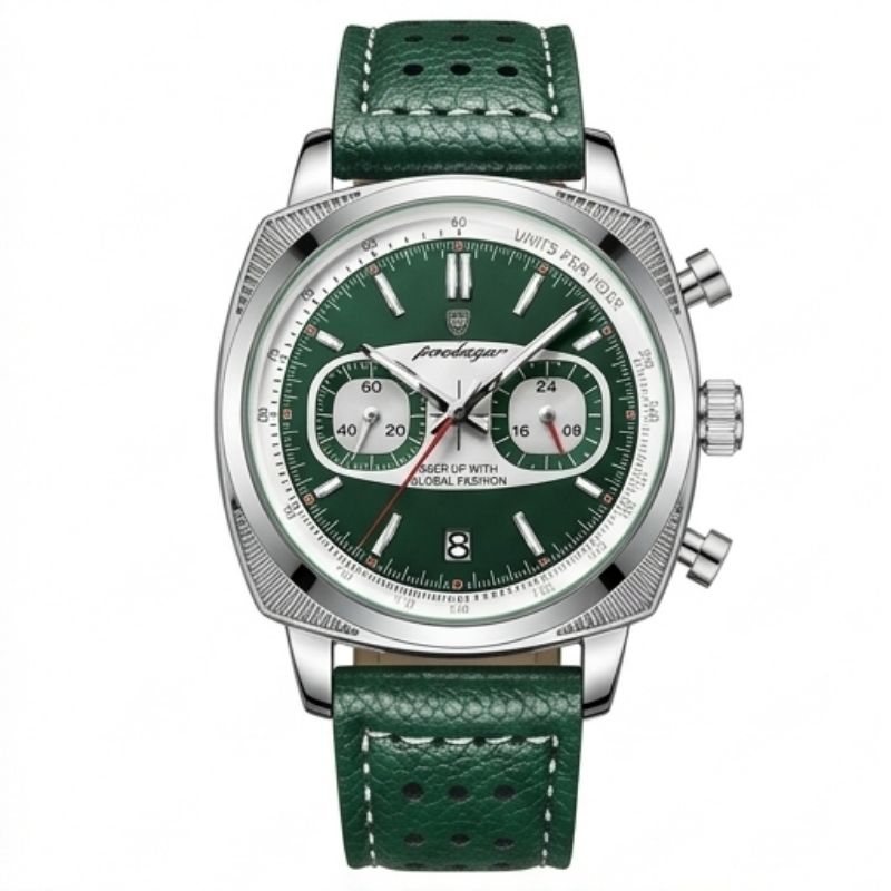 Poedagar Dominium Chrono Silver Green